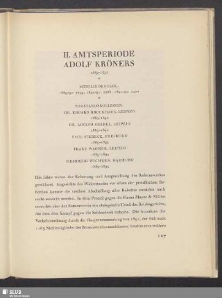 II. Amtsperiode Adolf Kröners