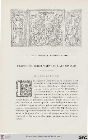 3. Pér. 24.1900: L' exposition rétrospective de l'art français, Les émaux des peintres : les arts à l'Exposition Universelle de 1900