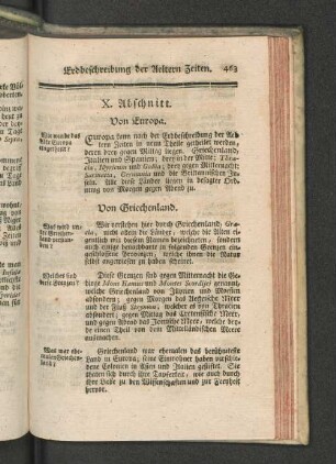 [Europa. X. - XVIII. Abschnitt.]