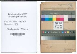 Entnazifizierung Wilhelm Strothmueller , geb. 02.03.1892 (Fahrer)