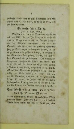 Entschlossenheit und Tapferkeit des P. Decius Mus
