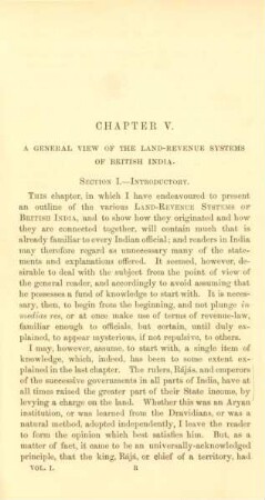 Chapter V. A general view of the land-revenue systems of British India