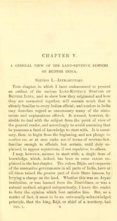 Chapter V. A general view of the land-revenue systems of British India