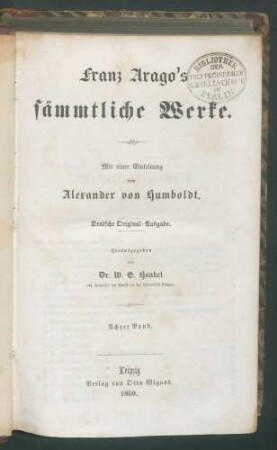 Franz Arago's sämmtliche Werke... 8.Bd