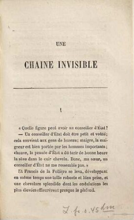 Une chaîne invisible