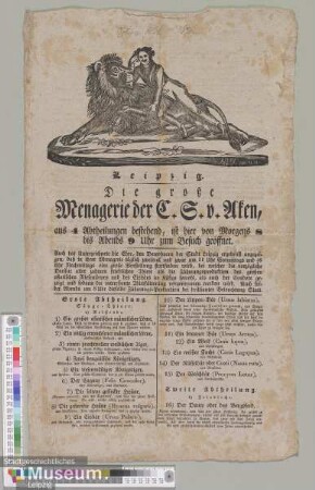 Die große Menagerie der C. S. v. Aken.
