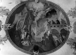 Deckenbild mit Salome mit dem Haupt Johannes des Täufers