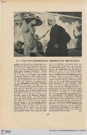 34: Zu Hugo von Habermanns siebzigstem Geburtstag