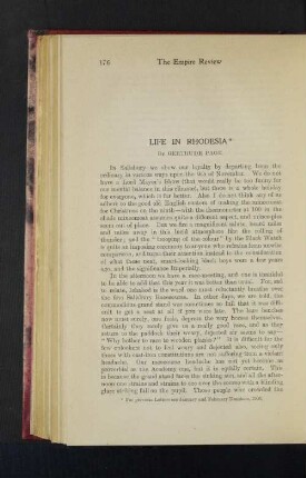 Life in Rhodesia.