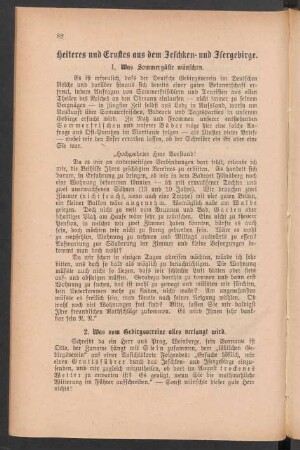 Heiteres und Ernstes aus dem Jeschken- und Isergebirge