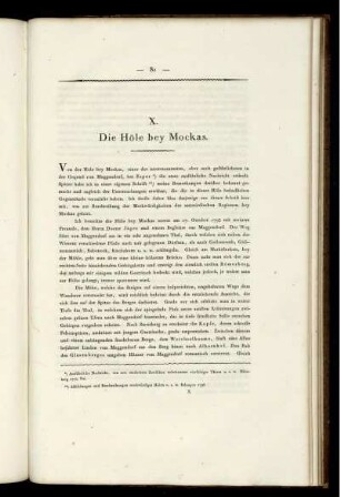 X. Die Höle bey Mockas
