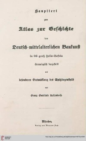 Haupttext: Atlas zur Geschichte der deutsch-mittelalterlichen Baukunst