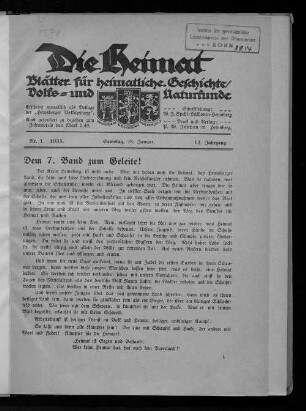Die Heimat. 1921-1944