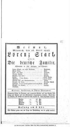 Lorenz Stark, oder: Die deutsche Familie