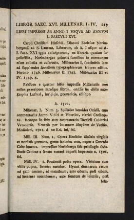 219-244, Libror Saec. XVI Millenar. I.-IV.
