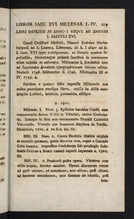 219-244, Libror Saec. XVI Millenar. I.-IV.