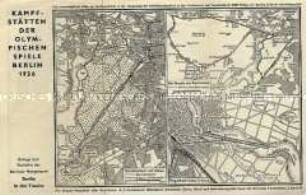 Orientierungsplan zu den Wettkampfstätten der Olympischen Spiele 1936 in Berlin (Beilage zum Stadtatlas)