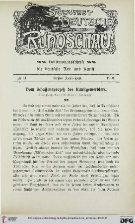 Nr. 11 (1. Juni-Heft 1901)