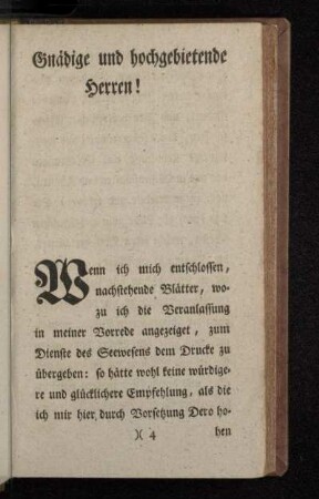 Gnädige und hochgebietende Herren!