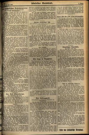Zweite Ausgabe vom Dienstag, den 24. Juli 1928.