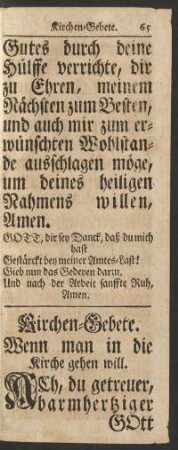 Kirchen-Gebete