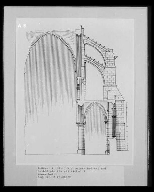 Brüssel, Sint-Michielskathedraal (Cathédrale Saint-Michiel), Querschnitt