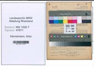 Entnazifizierung Artur Hennemann , geb. 02.07.1909 (Elektromeister)