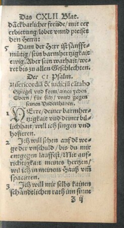 Der CI Psalm. - Der CX Psalm.