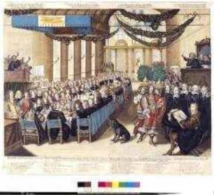 Das Nürnberger Friedensmahl am 25. September 1649 (mit Textblatt)
