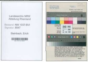 Entnazifizierung Erich Steinbach , geb. 04.03.1899 (Stadtsekretaer)