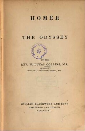 Homer : The Odyssey [Homerus]