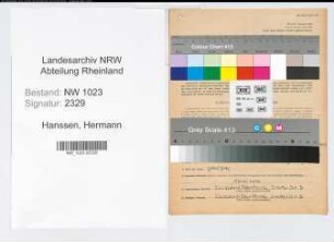 Entnazifizierung Hermann Hanssen , geb. 08.11.1894 (Beamter)