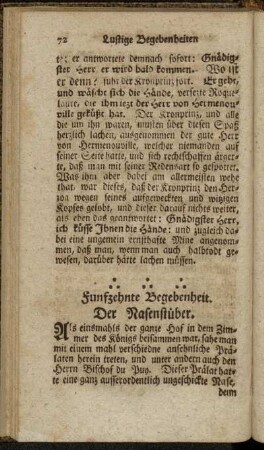 Funfzehnte Begebenheit. Der Nasenstüber. - Sechzehnte Begebenheit. Der Nasenstreit.