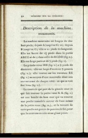 Description de la machine mouvante.