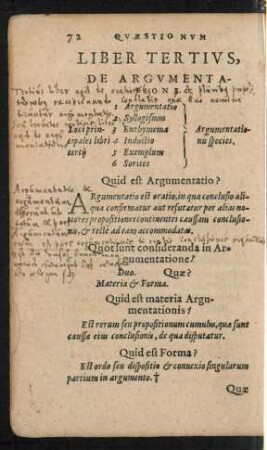 Liber Tertius, De Argumentatione.