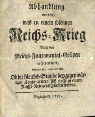 Sammelband zur Reichspolitik 1757