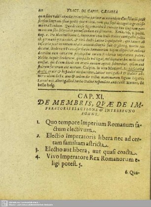 Cap. XI. De Membris, Quae De Imperatoris Electione & Interregno Agunt