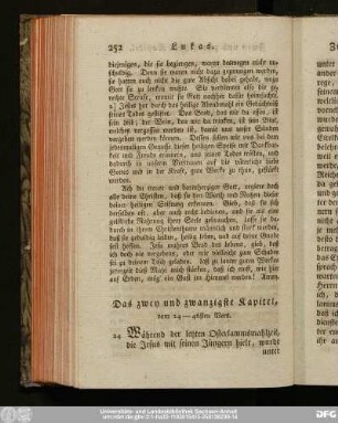 Das zwey und zwanzigste Kapitel, vom 24 - 46sten Vers.