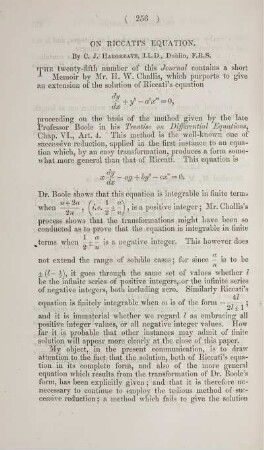 On Riccati's equation.