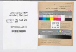 Entnazifizierung Jakob Schroeder, geb. 23.11.1897 (Verw.Angest.)