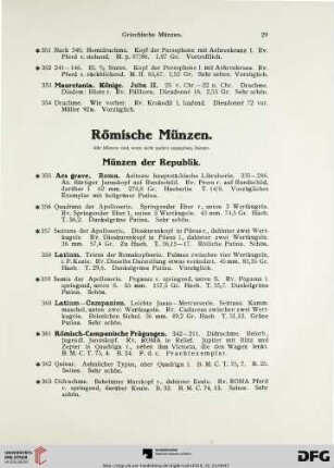 Römische Münzen (Nr. 355-873)