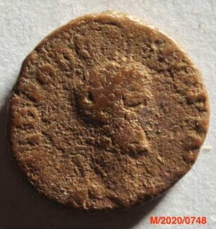 Römische Münze, Nominal Halbcentenionalis, Prägeherr Theodosius I., Prägeort Antiochia, Original