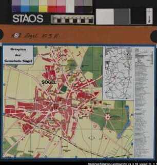 Ortsplan der Gemeinde Sögel Ausf.-Art: Herst.: Format: Maßstab: