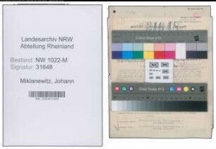 Entnazifizierung Johann Miklanewitz , geb. 03.06.1895 (Bahnbeamter)