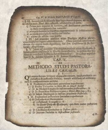 Cap. V. De Methodo Studii Pastoralis Et Casualis