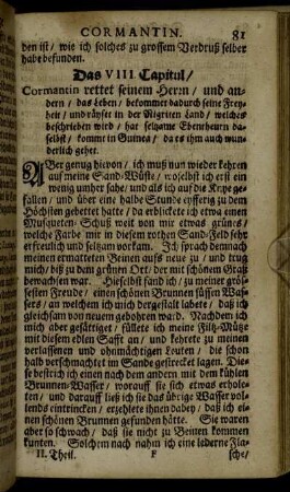 Das VIII. Capitul.
