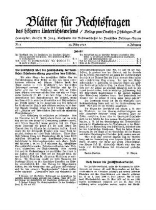 Die Denkschrift über die Handhabung der staatlichen Schulverwaltung gegenüber den Städten