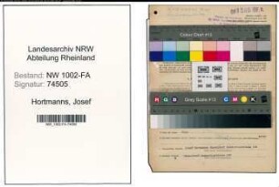 Entnazifizierung Josef Hortmanns, geb. 23.09.1890 (Selbständig)