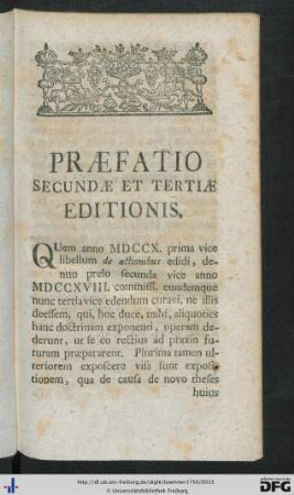 Praefatio Secundae Et Tertiae Editionis.