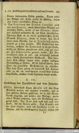 §. 171. Herstellung des Quecksilbers aus dem Zinnober